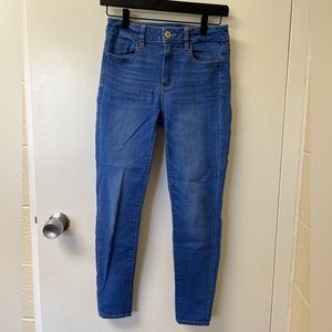 Blue Washed Super Stretch Skinny Jeans